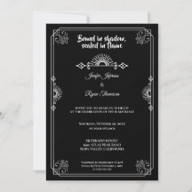 Gothische Halloween-Hochzeitseinladung