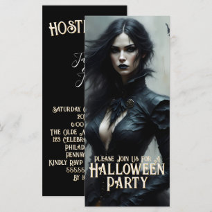 Gothische Halloween-Mysteriennacht-Einladung