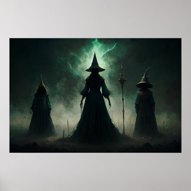 Gothische Hexen Poster (Vorne)