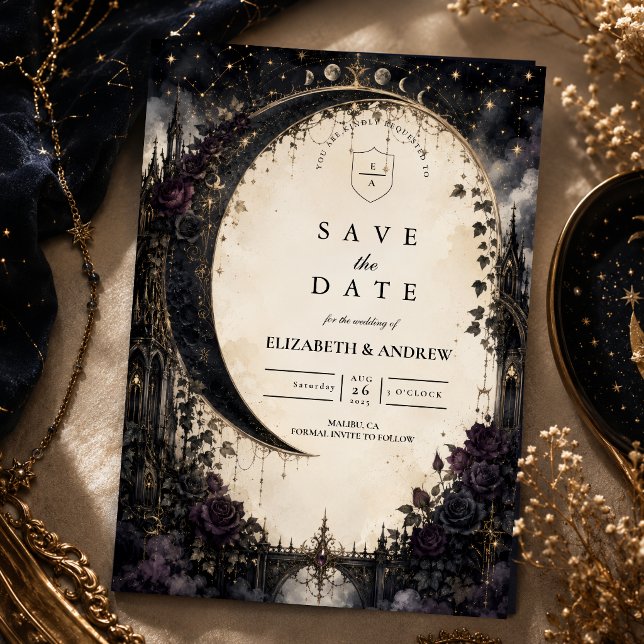Gothische himmlische Hochzeit Save The Date (Von Creator hochgeladen)