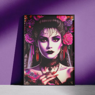 Gothische hispanische Frau Poster