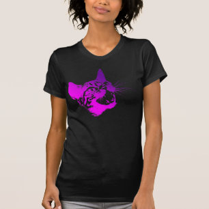 Gothische Katze Verwildert Böse Schrecklich Knurre T-Shirt