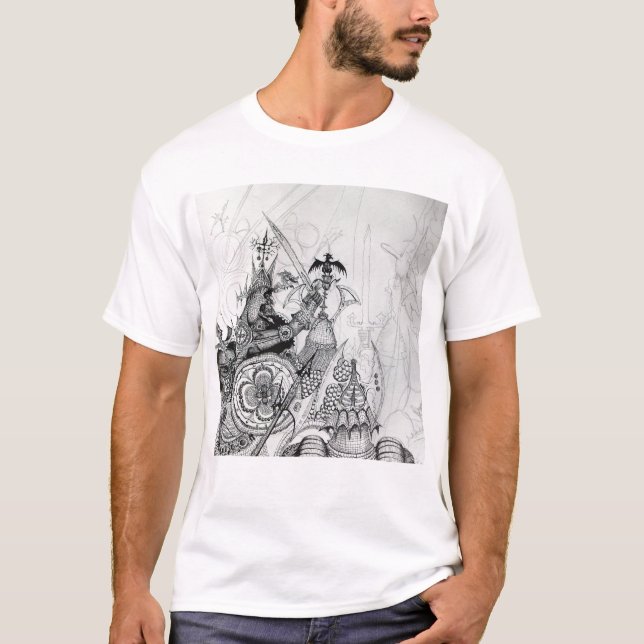 GOTHISCHE KRIEGER, Barbarische Ritter, Fantasie T-Shirt (Vorderseite)