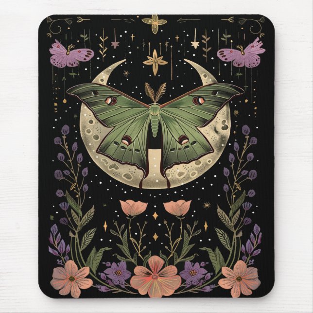 Gothische Nachthimmel-Illustration Mousepad (Vorne)