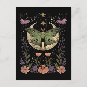 Gothische Nachthimmel-Illustration Postkarte