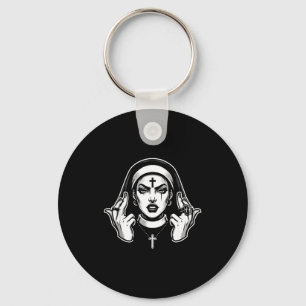 Gothische satanische Nonne Blackcraft Satanist Okk Schlüsselanhänger