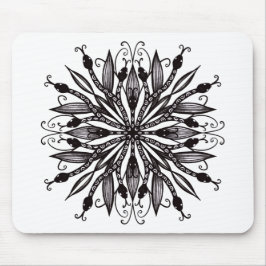 Gothische Schlangen schwarz-weiß Mousepad