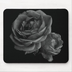 Gothische schwarze Rosen Mousepad