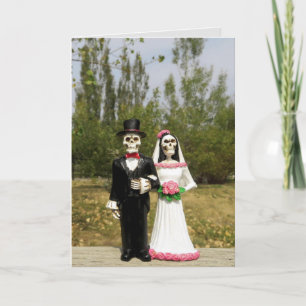 GOTHISCHE SKELETONS WEDING GRATULATIONS CARD KARTE