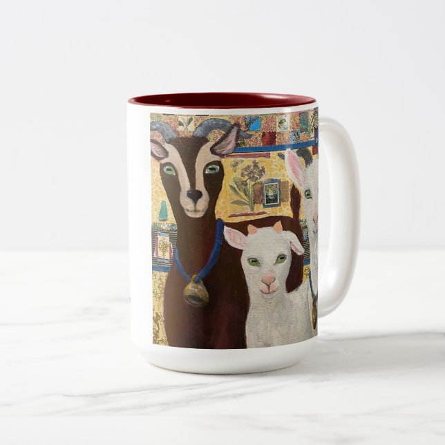 Gothische Tasse - lustige Ziegen mit jeder Tasse! (VorderseiteRechts)