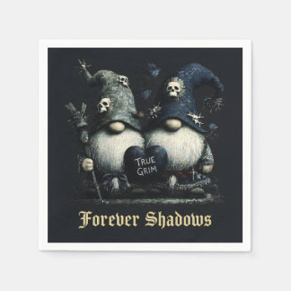 Gothische "True Grim" Gnome mit "Forever Shadows" Serviette
