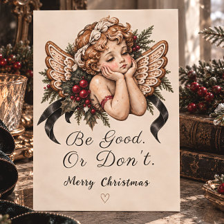 Gothischer Cherub Be gut oder nicht Weihnachten