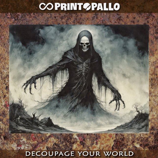 Gothischer Engel des Todes, der Soule erntet Seidenpapier (Von Creator hochgeladen)