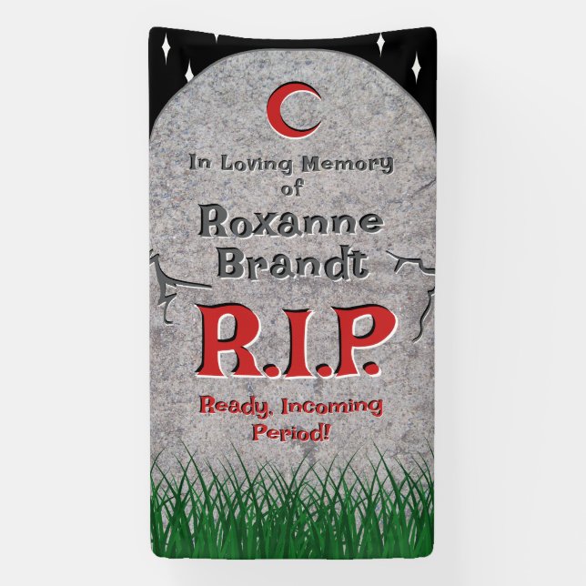 Gothischer Grabstein zur ersten Periode RIP Banner (Vertikal)