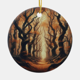 Gothischer Herbstwald Keramik Ornament