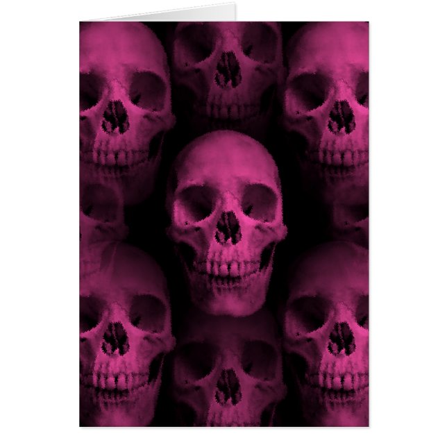 Gothischer Punk, gürmisch-rosa niedlicher Schädel (Vorne)