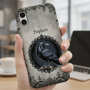 Gothischer Rabe Krähe Dunkler Akademischer Stil iPhone 16 Hülle