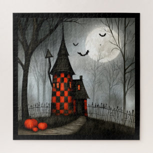 Gothischer Schachbrett-Halloween-Turm