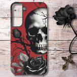 Gothischer Schädel mit schwarzer Rose Samsung Galaxy Hülle<br><div class="desc">Mit diesem exklusiven Handy-Gehäuse aus Skull und schwarzer Rose können Sie es sich nicht leisten, der Konventionen zu widerstehen. Eine faszinierende Mischung aus edlem Design und beeindruckender Schönheit. Dieser Fall ist nicht nur ein Schutzschild für Ihr Handy; er ist eine kühne Aussage, die den Mystik eines Schädels mit der zeitlosen...</div>