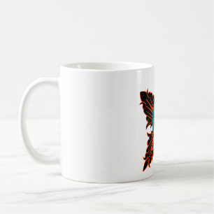 Gothischer Schädel mit Schwert und fierigem Stamme Kaffeetasse