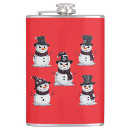 Gothischer Schneemann Flachmann