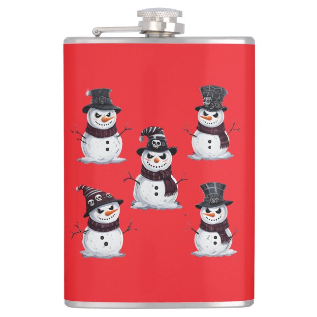 Gothischer Schneemann Flachmann (Vorderseite)