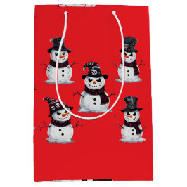 Gothischer Schneemann Mittlere Geschenktüte