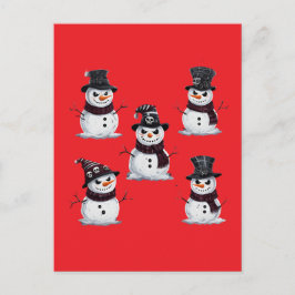 Gothischer Schneemann Postkarte