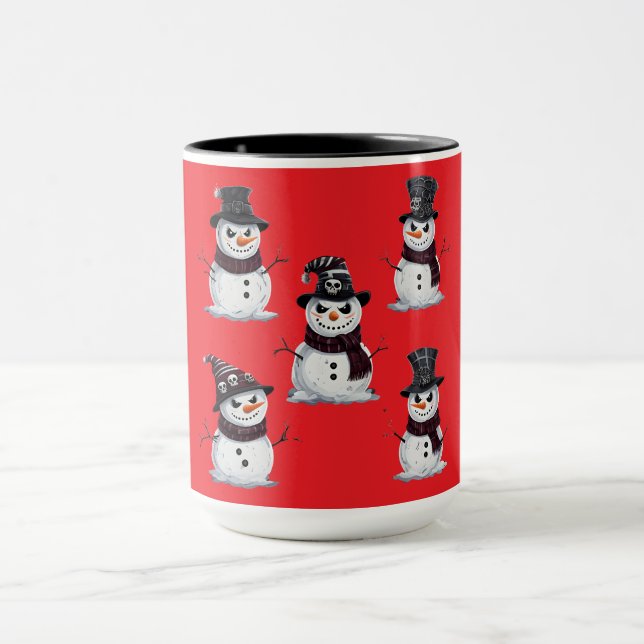 Gothischer Schneemann Tasse (Zentrum)