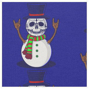 gothischer Weihnachts-Skelett-Schneemann Gothmas S Stoff