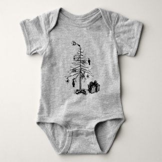 Gothischer Weihnachtsbaum Baby Strampler