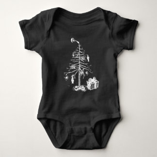 Gothischer Weihnachtsbaum Baby Strampler