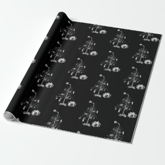 Gothischer Weihnachtsbaum Geschenkpapier