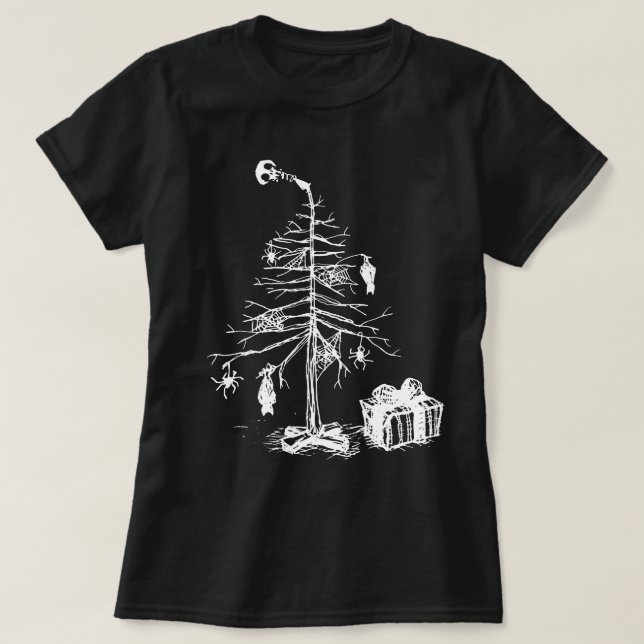 Gothischer Weihnachtsbaum T-Shirt (Design vorne)