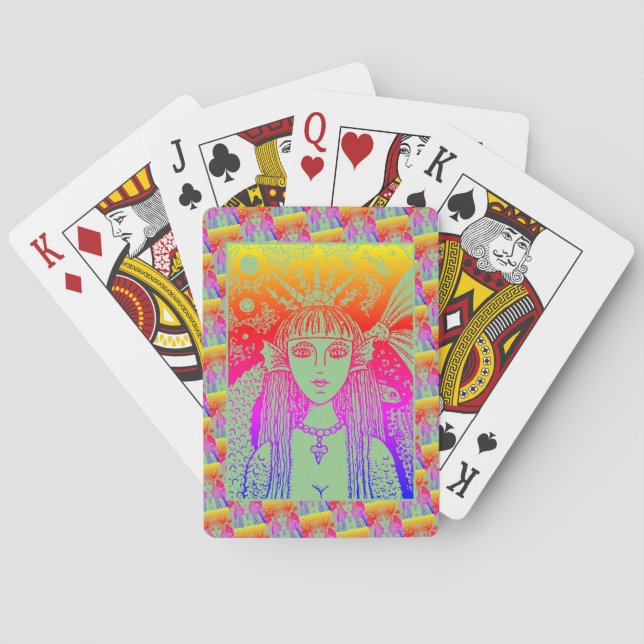 GOTHISCHES MERMAID, SCHWARZES MEER SIREN FANTASY W SPIELKARTEN (Rückseite)