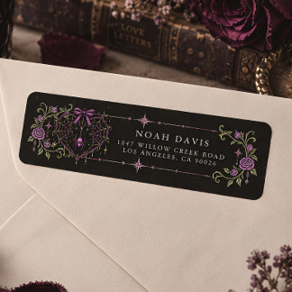 Gothisches Spinnennetz-Herz-Blumenmuster