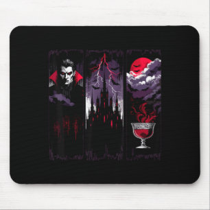 Gothisches Vampirschloss Horror Halloween Nacht Mousepad