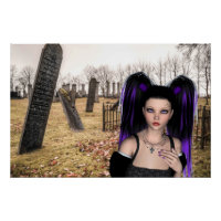 Gothmädchen zu Halloween