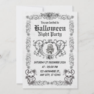 Gothmas Halloween-Party-Einladung Dunkel Einladung
