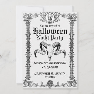 Gothmas Halloween-Party-Einladung Dunkel Einladung