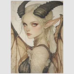 Gothological Mythological Nymph Fantasy Dragon Seidenpapier