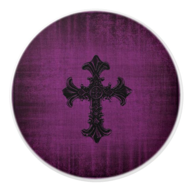 Gotische Art-Tür oder Fach-Griff Keramikknauf (Vorderseite)