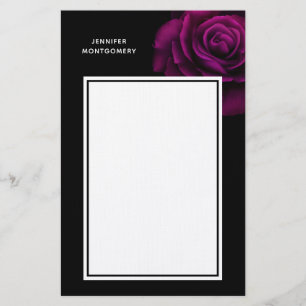 Gotische Blume mit Lila Rote Rose Briefpapier