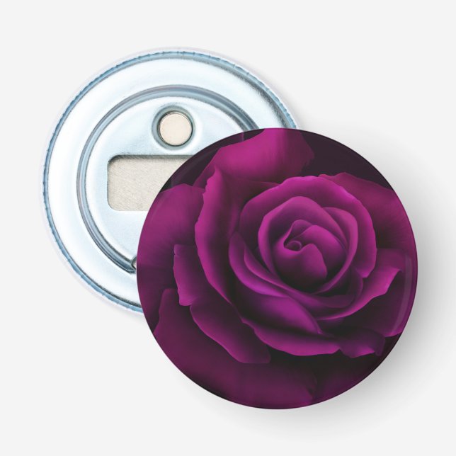 Gotische Blume mit Lila Rote Rose Flaschenöffner (Vorderseite)