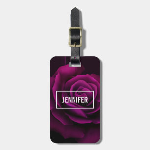 Gotische Blume mit Lila Rote Rose Gepäckanhänger