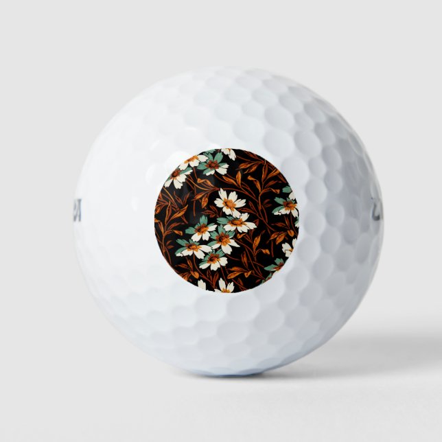Gotische Blume Muster Transparente ästhetische Blu Golfball (Vorderseite)