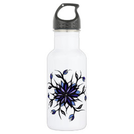 Gotische BlumenMandala-Monster und Zähne Edelstahlflasche