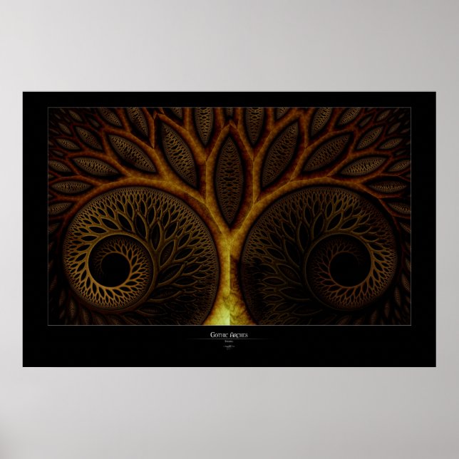 Gotische Bögen Poster (Vorne)