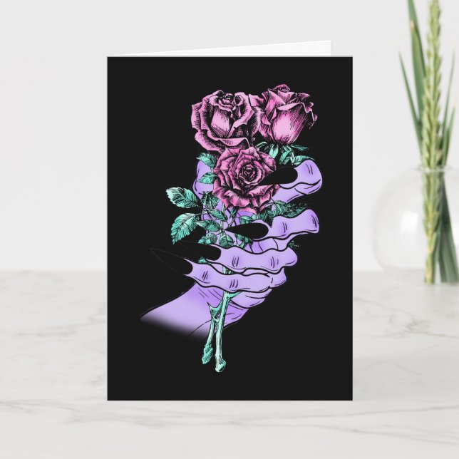 Gotische Bouquet-Grußkarte (Leere) Karte (Vorderseite)