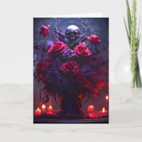Gotische Bouquet mit Skull und Kerzen Geburtstag